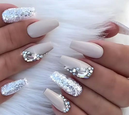Press-On Coffin Rhinestones